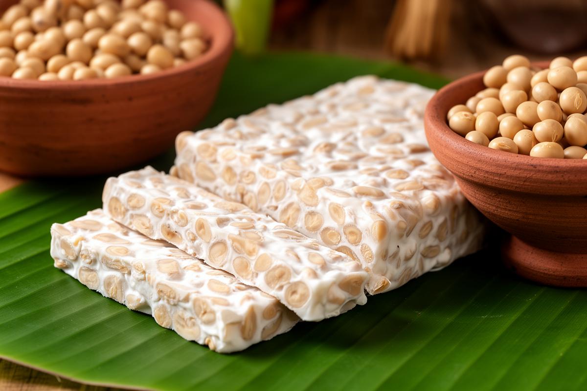 Tempeh de Soja: o bolo de fungo indonésio
